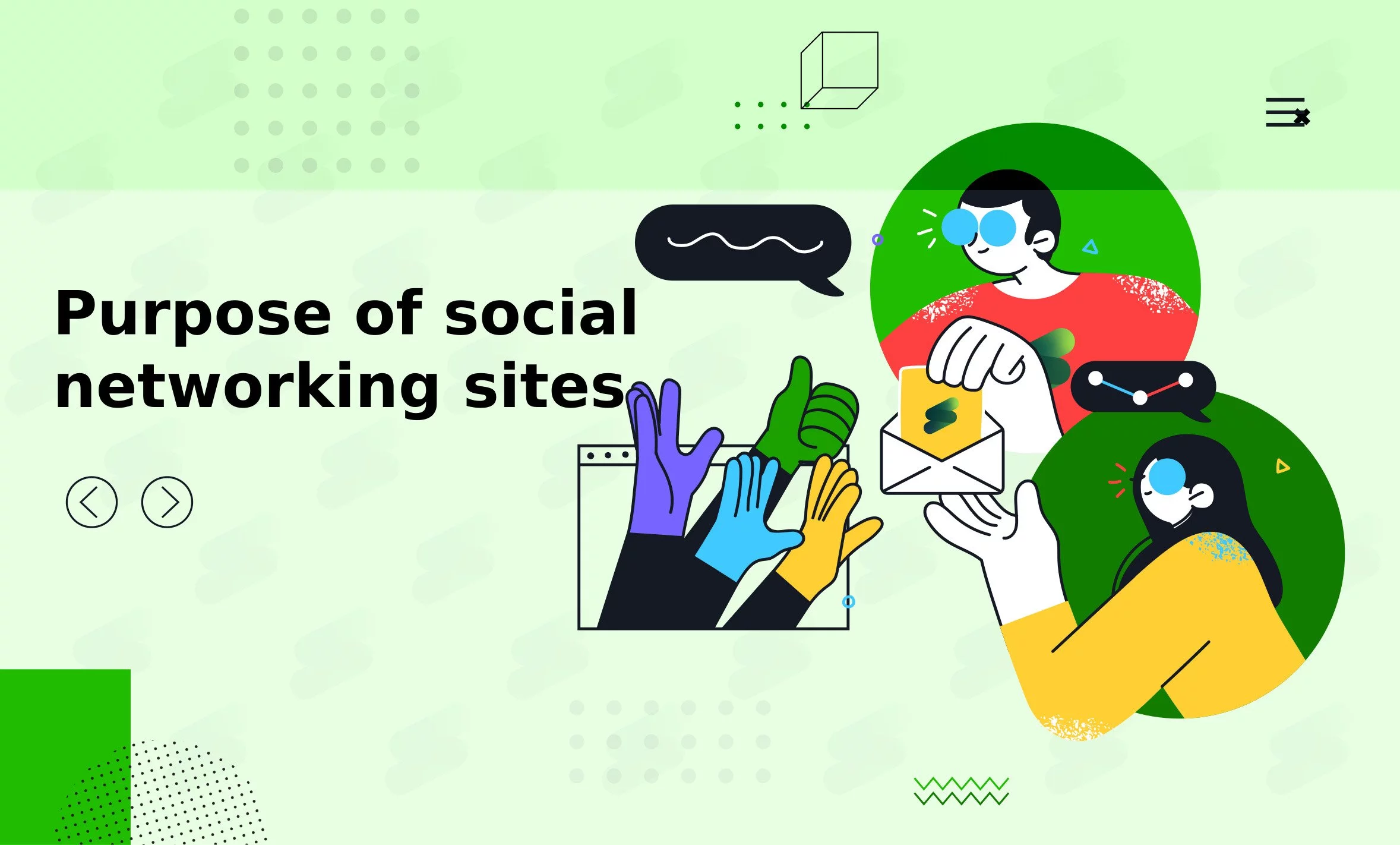 Purpose of social networking sites
